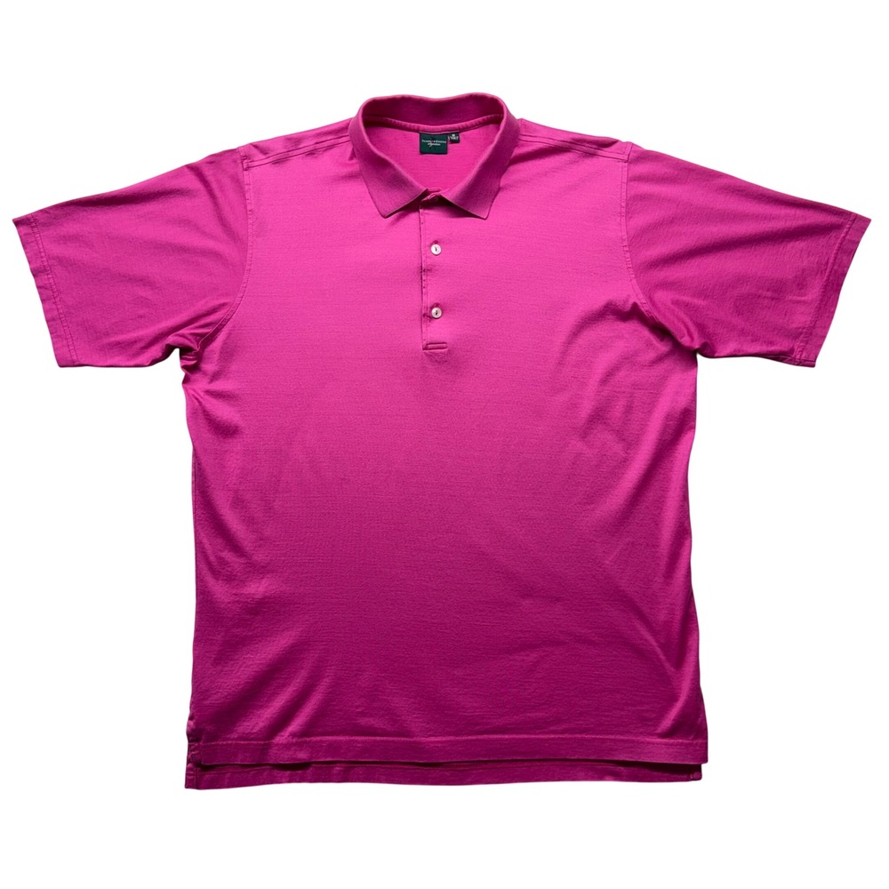 Fairway & Greene Signature Mens Pink Mercerized Cotton Golf Polo Shirt Size M